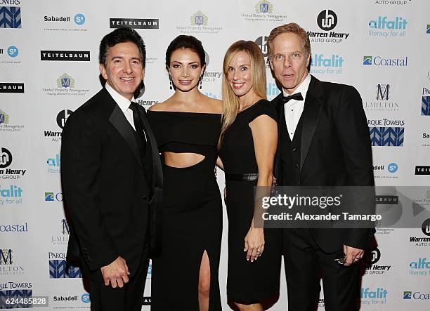 Joseph Milton, Alexandra Mendoza, Martha Champlain and Greg Germann are seen at the 2016 Alfalit International Gala on November 20, 2016 in Miami,...