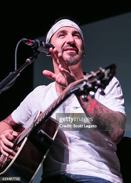 Sully Erna of Godsmack performs an acoustic set at The Majestic Theatre on November 19, 2016 in Detroit, Michigan.