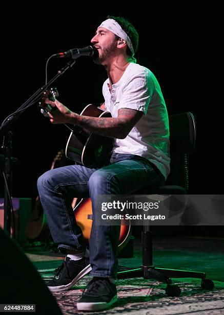 Sully Erna of Godsmack performs an acoustic set at The Majestic Theatre on November 19, 2016 in Detroit, Michigan.