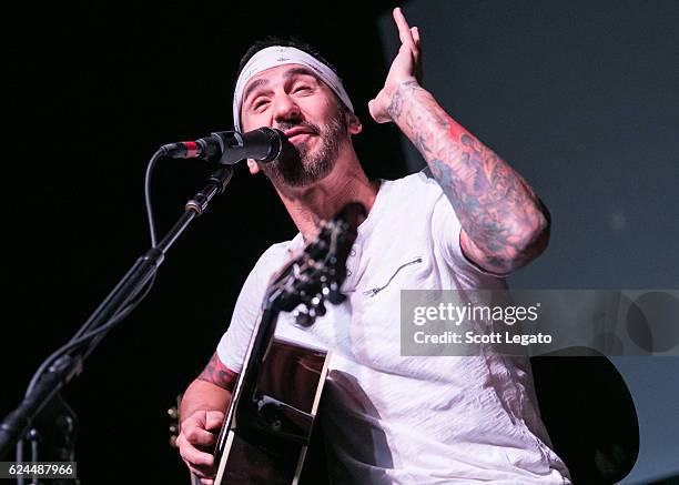 Sully Erna of Godsmack performs an acoustic set at The Majestic Theatre on November 19, 2016 in Detroit, Michigan.