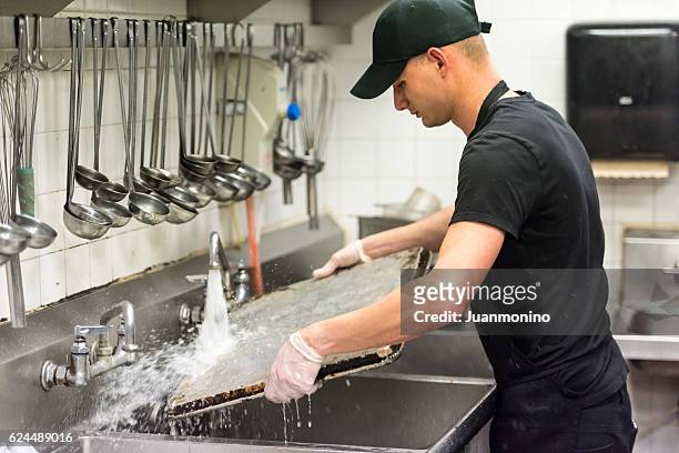 食器洗い器  - restaurant kitchen ストックフォトと画像