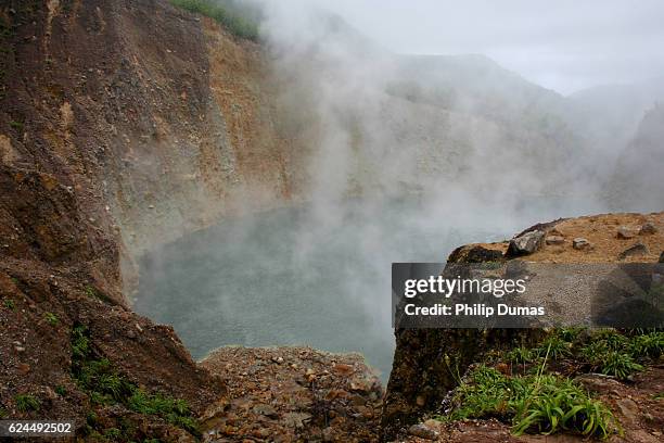 boiling lake dominica - dominica stock pictures, royalty-free photos & images