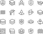 Line Layered Material Icons