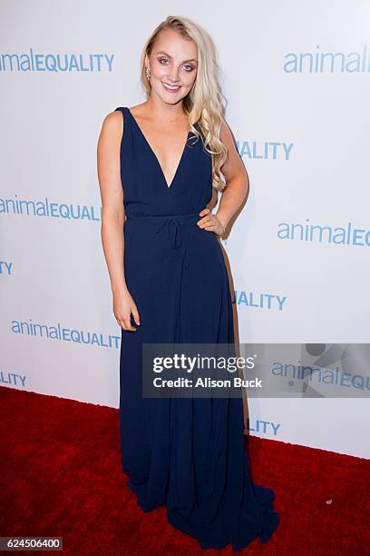 Actress Evanna Lynch attends Animal Equality 10th Anniversary Celebration Honoring Moby at At The P on November 19, 2016 in Los Angeles, California.