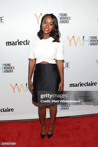 Actress Aja Naomi King attends the 1st annual Marie Claire Young Women's Honors at Marina del Rey Marriott on November 19, 2016 in Marina del Rey,...