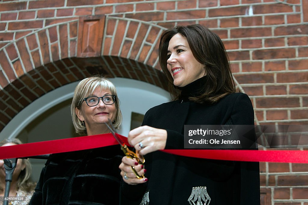 Crown Princess Mary Visits Danish Mother's Aid In Copenhagen