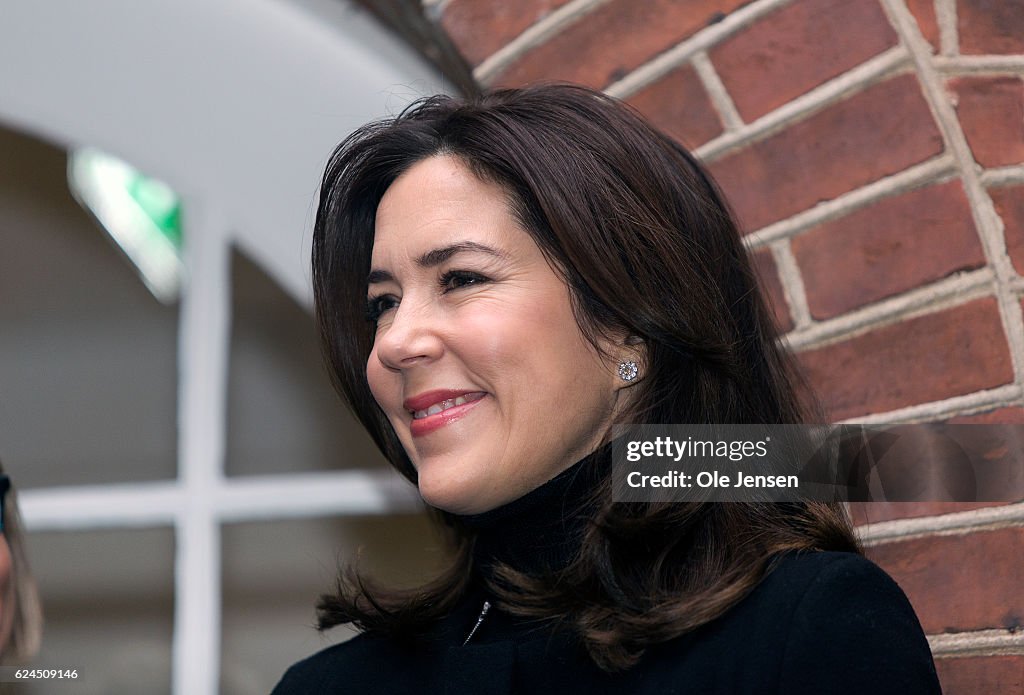 Crown Princess Mary Visits Danish Mother's Aid In Copenhagen