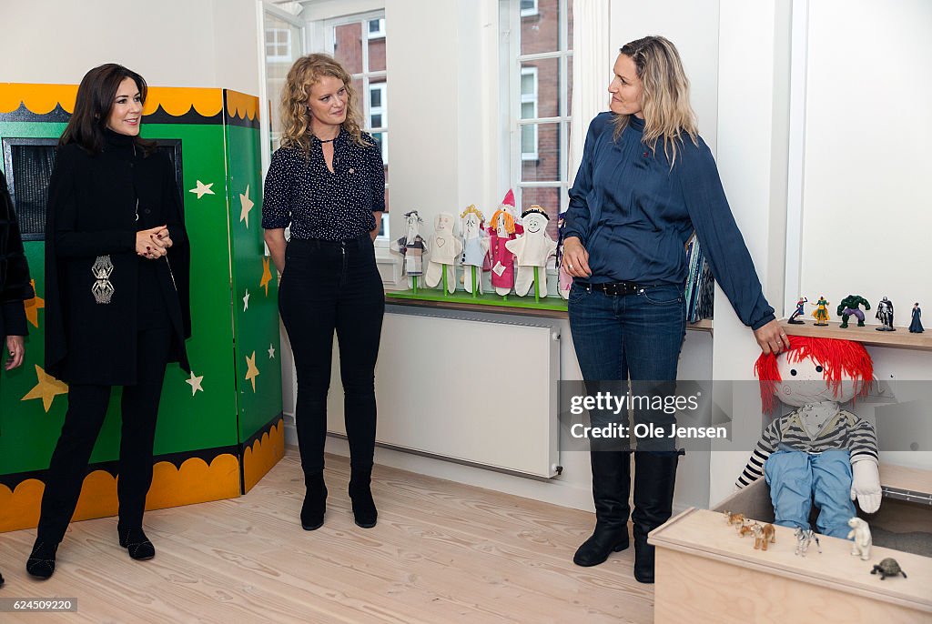 Crown Princess Mary Visits Danish Mother's Aid In Copenhagen