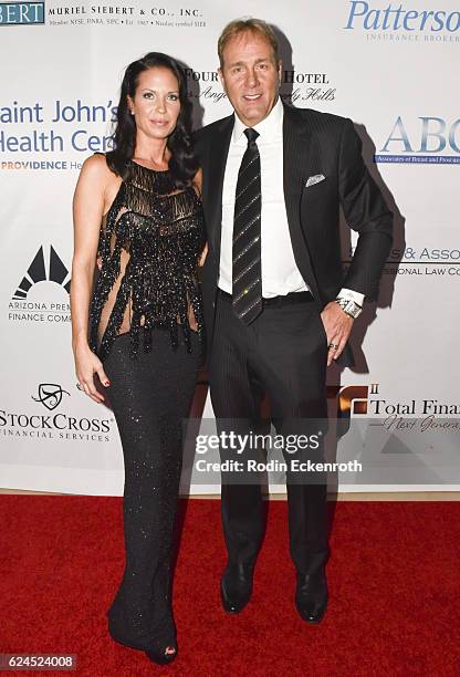 John Gebbia Jr and Elisa attend Talk Of The Town Gala 2016 at The Beverly Hilton Hotel on November 19, 2016 in Beverly Hills, California.