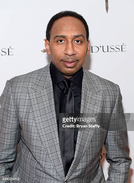 Personality Stephen A. Smith attends the DUSSE Lounge at Kovalev vs. Ward at T-Mobile Arena on November 19, 2016 in Las Vegas, Nevada.