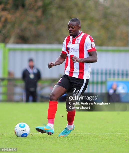 Lincoln Citys Theo Robinson during the Vanarama National League match between Forest Green Rovers and Lincoln City at on November 19, 2016 in...