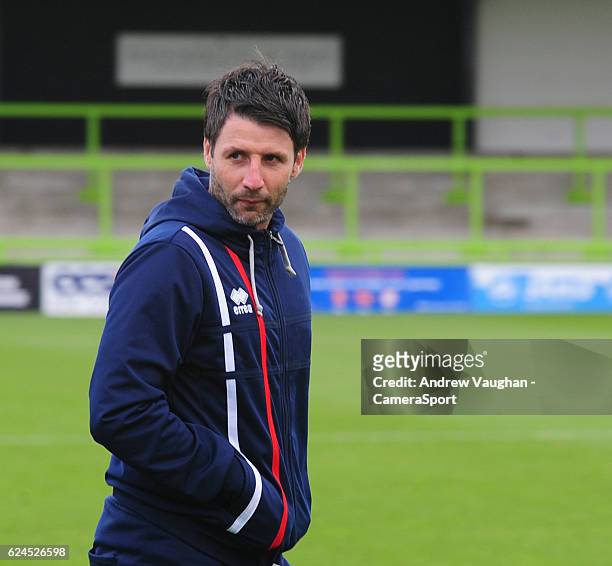 Lincoln City manager Danny Cowley before the Vanarama National League match between Forest Green Rovers and Lincoln City at on November 19, 2016 in...