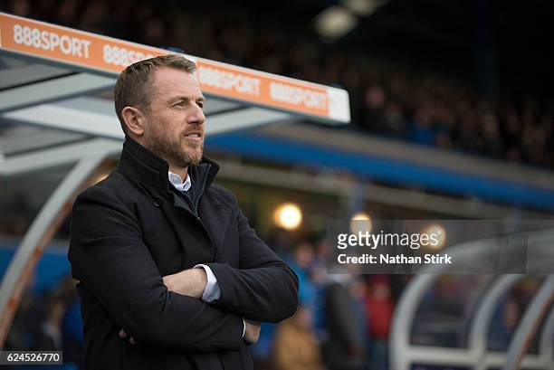 November 19: Gary Rowett, manager of Birmingham City looks on during the Sky Bet Championship match between Birmingham City and Bristol City on...