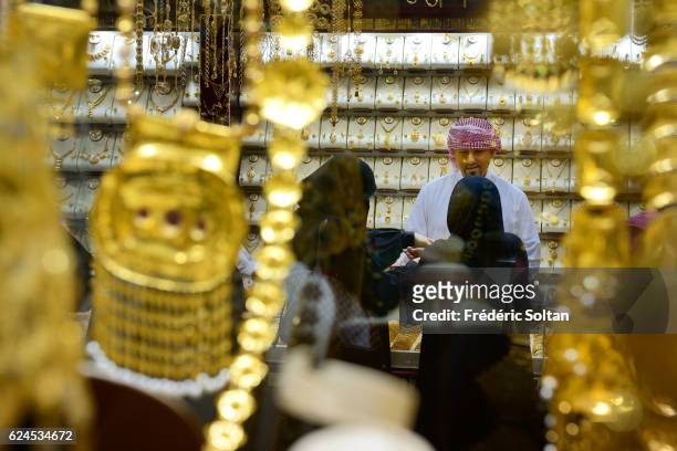 The Deira golden souk in Dubai, the most important in the world - On January, 2016 in Dubai, United Arab Emirates