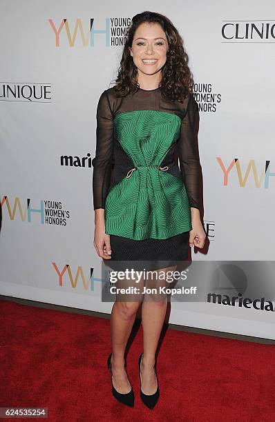 Actress Tatiana Maslany arrives at the 1st Annual Marie Claire Young Women's Honors at Marina del Rey Marriott on November 19, 2016 in Marina del...