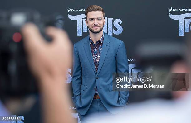 Justin Timberlake arrives at the 'Trolls' Australian Premiere at the Entertainment Quarter, Fox Studios on November 20, 2016 in Sydney, Australia. He...