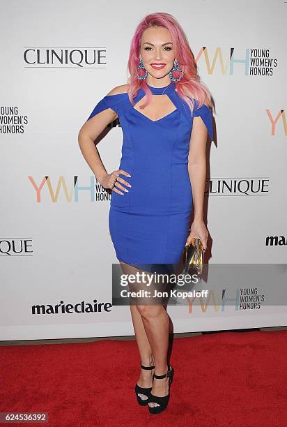 Social influencer Kandee Johnson arrives at the 1st Annual Marie Claire Young Women's Honors at Marina del Rey Marriott on November 19, 2016 in...