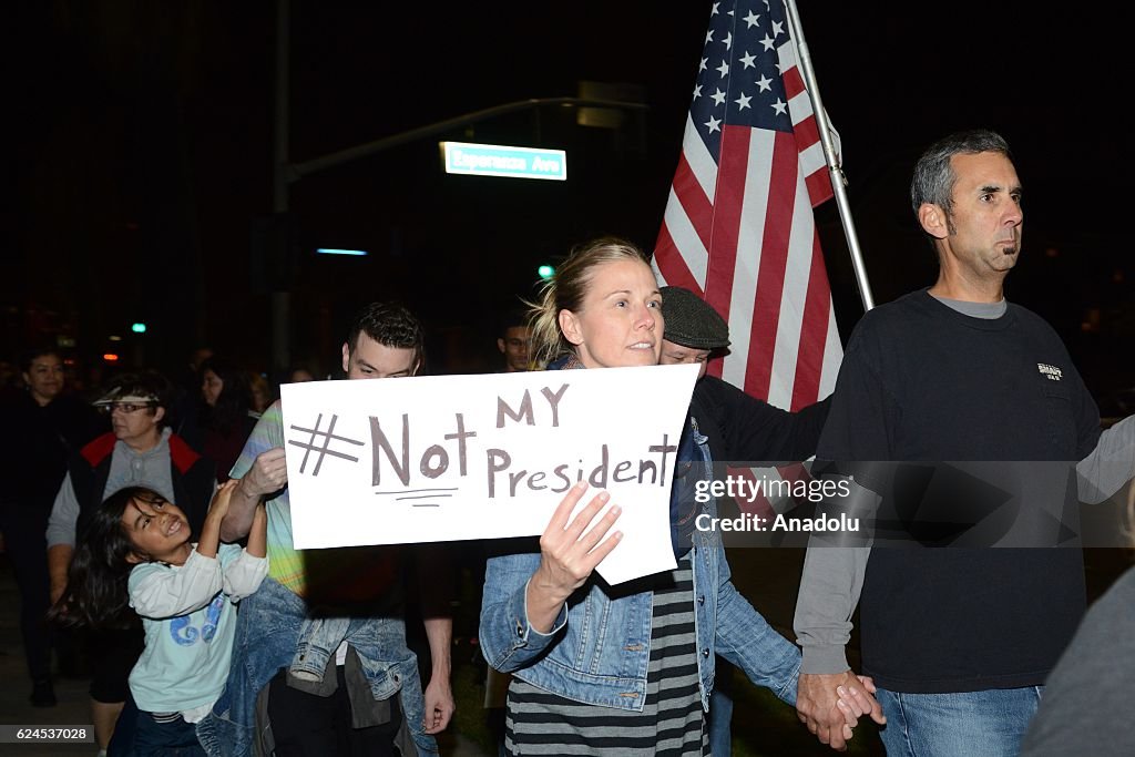 Anti Trump protest in Los Angeles