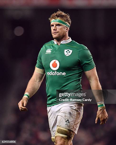 Dublin , Ireland - 19 November 2016; Jamie Heaslip of Ireland during the Autumn International match between Ireland and New Zealand at the Aviva...