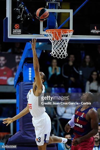 Anthony Randolph of Real Madrid with the ball during the basketball Turkish Airlines Euroleague match between F.C Barcelona Lassa and Real Madrid, on...