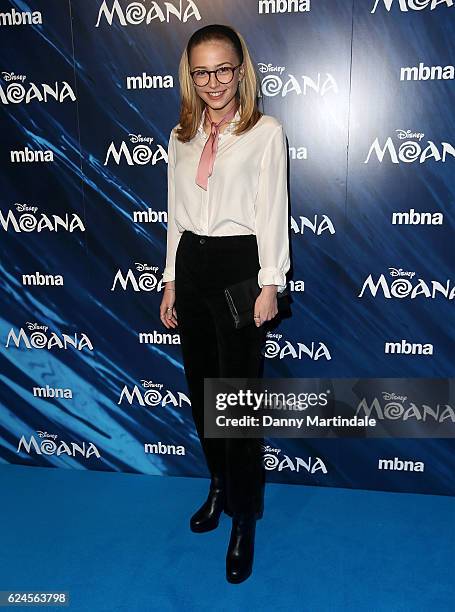 Sophie Simnett attends the UK Gala screening of "MOANA" at BAFTA on November 20, 2016 in London, England.