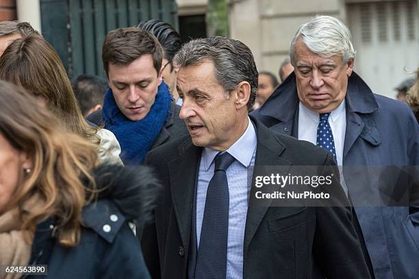 Former French president and candidate for the right-wing Les Republicains party primary ahead of the 2017 presidential election Nicolas Sarkozy ,...