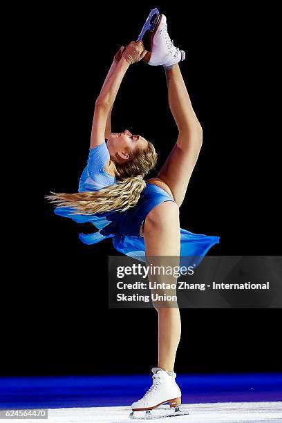 Elena Radionova of Russia performs during the Exhibition Program on day three of Audi Cup of China ISU Grand Prix of Figure Skating 2016 at Beijing...