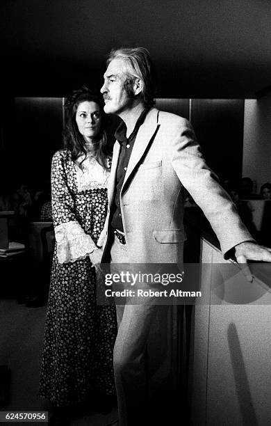 American psychologist Timothy Leary and his wife Rosemary stand at the Laredo Courthouse circa 1970 in Laredo, Texas. In an apparent set up, Leary,...