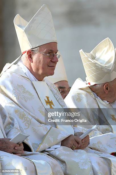 Archbishop of Wien Cardinal Christoph Schonborn attends the closing of the Jubilee of Mercy in St Peter's Square on November 20, 2016 in Vatican...