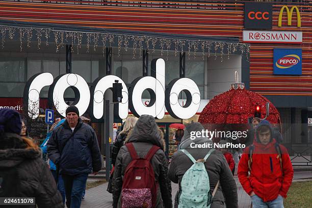 Daily life in Bydgoszcz, Poland on November 19 2016 ahead of the Christmas shopping season.