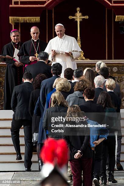 Pope Francis leads the closing mass of the Extraordinary Jubilee of Mercy, in St. Peter's Square at The Vatican on November 20, 2016 in Vatican City,...