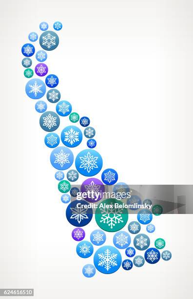 delaware winter seasonal snowflake graphic pattern. - delaware state stock illustrations
