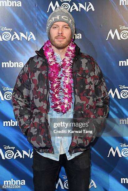 Rick Edwards attends the UK Gala screening of "MOANA" at BAFTA on November 20, 2016 in London, England.