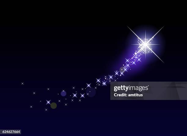 illustrazioni stock, clip art, cartoni animati e icone di tendenza di di stella caccia - stelle cadenti