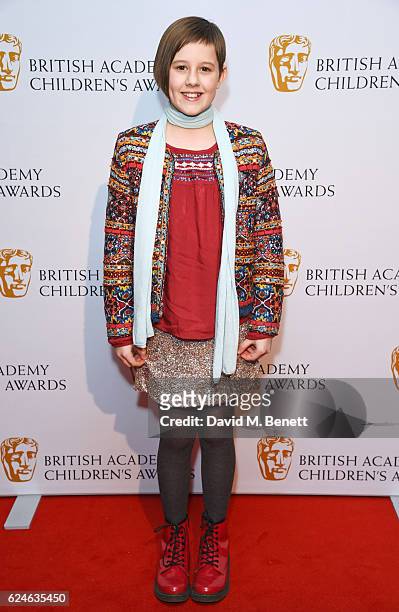 Ruby Barnhill attends the BAFTA Children's Awards at The Roundhouse on November 20, 2016 in London, England.