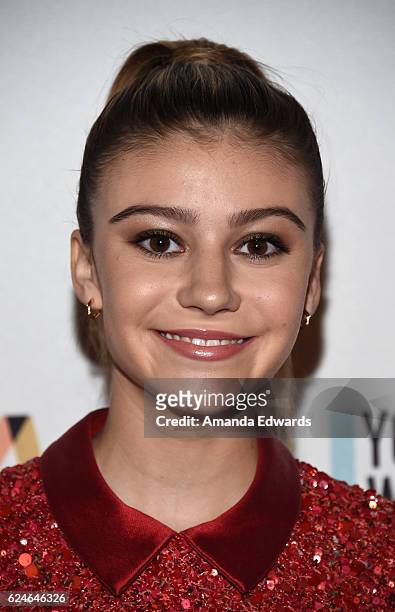 Actress G. Hannelius arrives at the 1st Annual Marie Claire Young Women's Honors at the Marina del Rey Marriott on November 19, 2016 in Marina del...