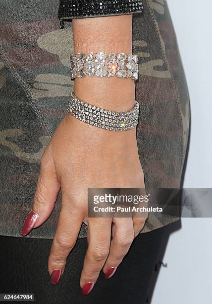 Singer Mariah Carey ,Jewelry Detail, attends the 3rd annual Airbnb Open Spotlight on November 19, 2016 in Los Angeles, California.