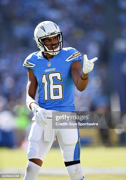 San Diego Chargers Wide Receiver Tyrell Williams during an NFL game between the Tennessee Titans and the San Diego Chargers on November 06 at...