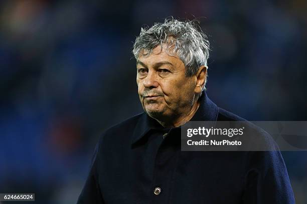 Head coach Mircea Lucescu of FC Zenit St. Petersburg looks on during the Russian Football Premier League match between FC Zenit St. Petersburg and FC...