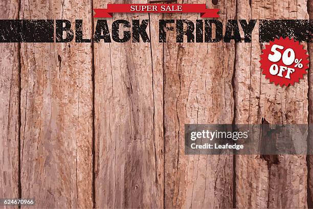 black friday logo on the board - bulletin board flyer stock illustrations