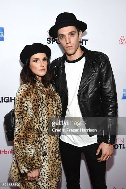 Actress Shenae Grimes and Josh Beach attend Open Spotlight at The Oasis during Airbnb Open LA - Day 3 on November 19, 2016 in Los Angeles, California.