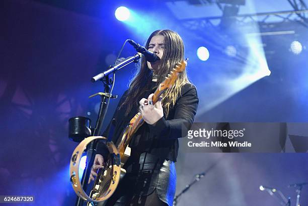 Musical artist Bethany Cosentino from the rock duo Best Coast performs onstage at Open Spotlight at The Oasis during Airbnb Open LA - Day 3 on...