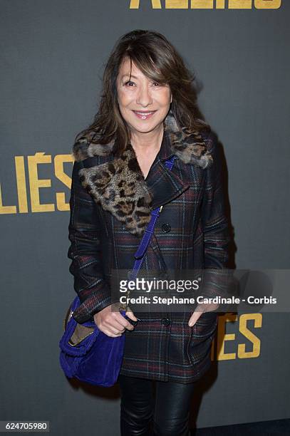 Fashion designer Barbara Bui attends the "Allied - Allies"- Paris Premiere at Cinema UGC Normandie on November 20, 2016 in Paris, France.