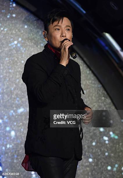 Singer Jeff Chang Shin-Che performs onstage during a commercial concert on November 19, 2016 in Foshan, Guangdong Province of China.