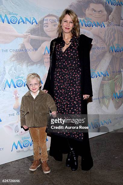 Cyrus Mailer and Sasha Lazard attend Disney & The Cinema Society Host a Special Screening of "Moana" at Metrograph on November 20, 2016 in New York...