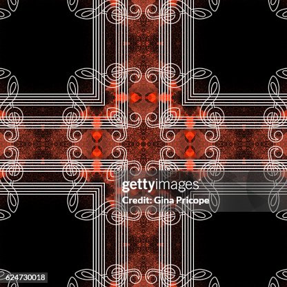 Musical pattern on square background. Musical pattern on square background.