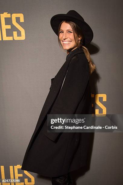 Laury Thilleman attends the "Allied - Allies"- Paris Premiere at Cinema UGC Normandie on November 20, 2016 in Paris, France.