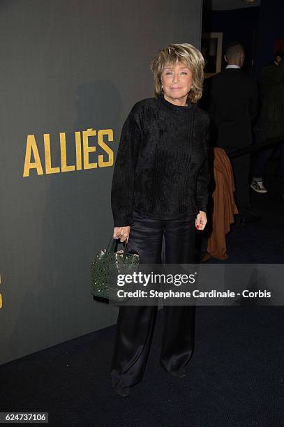 Daniele Thompson attends the "Allied - Allies"- Paris Premiere at Cinema UGC Normandie on November 20, 2016 in Paris, France.