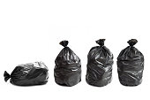 Four garbage bags