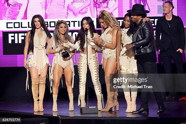 Recording artists Lauren Jauregui, Dinah Jane Hansen, Normani Hamilton, Ally Brooke and Camila Cabello of the band Fifth Harmony and Ty Dolla $ign...